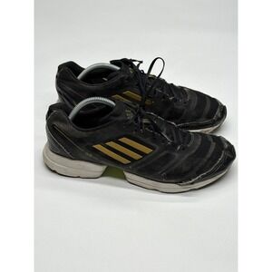 Adidas Adizero Feather Mens Running Shoes Black Gold Athletic Sneakers Size 10